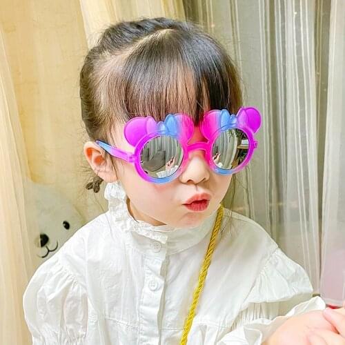 Lovely Childrens Sunglasses Girls Boys Cute Cartoon Sun Glasses For Kids Sunglasses UV400 Kids Mickey Cat Goggles