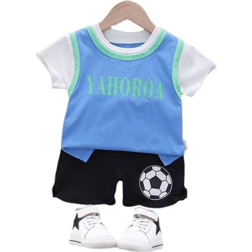 New Summer Baby Boys Clothes Suit Children Girls Sport T-Shirt Shorts 2Pcs/Set Toddler Outfits Infant Sportswear Kids Tracksuits