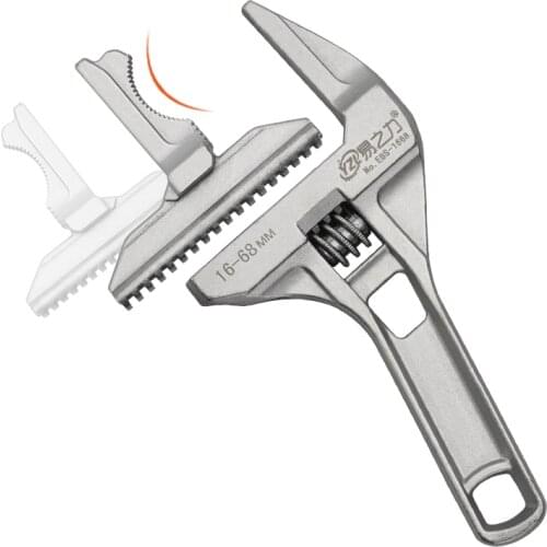 Adjustable Wrench Aluminium Alloy large Open End Wrench Universal Spanner Repair Tool for Water Pipe Screw Bathroom