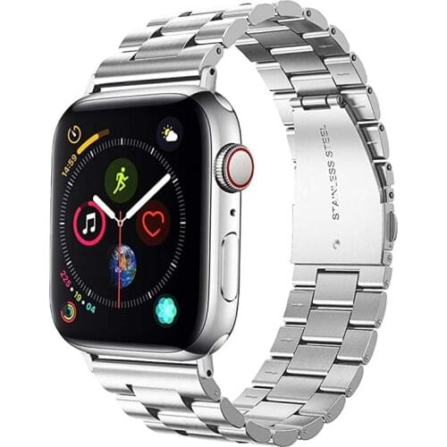 Stainless Steel Strap For Apple Watch SE 6 Band 44mm 40mm Metal Link Replacement Wristbands For Applewatch 5 4 iWatch 42mm 38mm