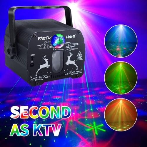Stage Lamp Led Disco Light Laser Projector Disco Lamp with Voice Control Sound Party Lights for Home DJ Laser Show Party Lamp