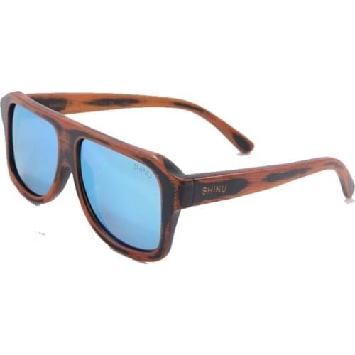 ShiNu oversized sunglasses real handmade bamboo women sunglasses with original logo and box SH6012