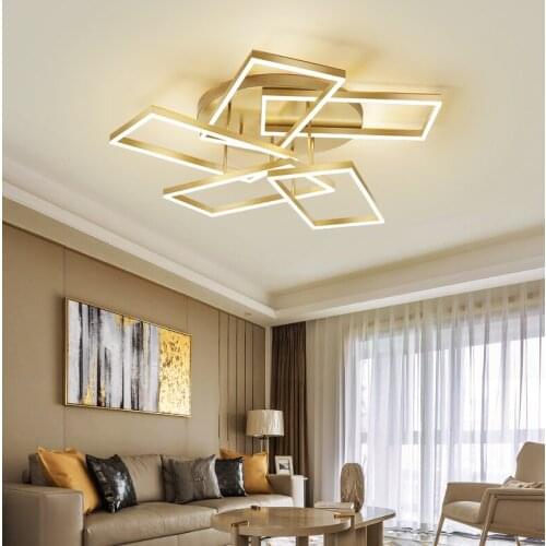 Nordic led chandelier living room bedroom modern square ceiling lamp ceiling chandelier household kitchen lamp