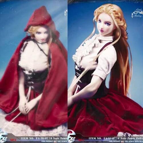 1/6 Scale 1/6 FA-18-07 Little Red Riding Hood Gothic Lolita clothing set for TBleague S22A 12 inches Action Figure Model