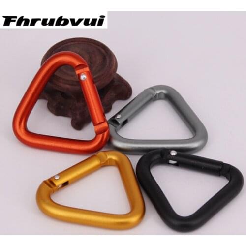 1Pcs Fashion Triangle Carabiner Outdoor Camping Hiking Keychain Snap Clip Hook Kettle Buckle Carabiner Accessories