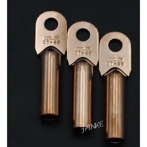 1piece DT-95 95mm2 Cable Lug Terminal Connector Copper Tone for 12.5mm Dia Bolt Electric power fittings National Standard