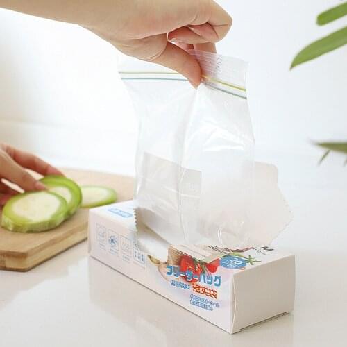15/20/30 Pcs/box Resealable Zip Lock Bags Self Seal Clear Plastic Poly Bag Food Storage Package Reclosable Fresh Bags