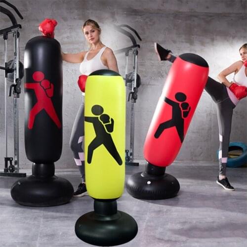 160cm Inflatable Boxing Bag Adult Children Boxing Punch Kicking Sandbag PVC Inflatable Tumbler Gym Boxing Training Target X295A