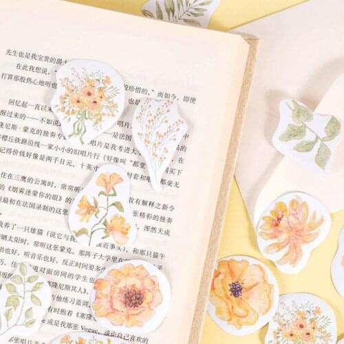 20box Kawaii Retro Stationery Sticker Gift Box Adhesive Scrapbook Handbook Plant Flower Decoration School Supplies