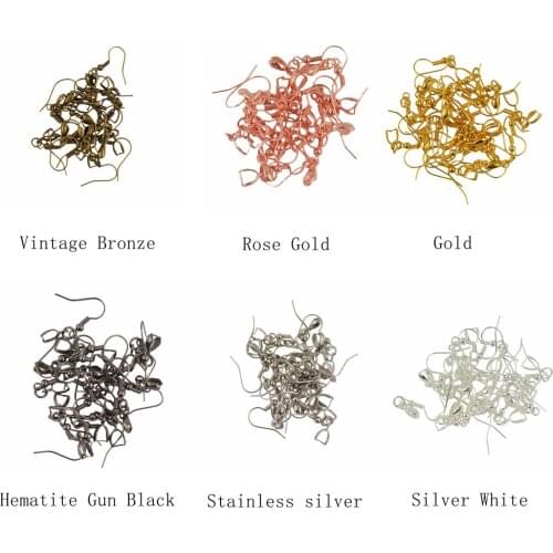 20 Brass French Ear Wire Pinch Bail Hook Earring Jewelry DIY Making Finding6