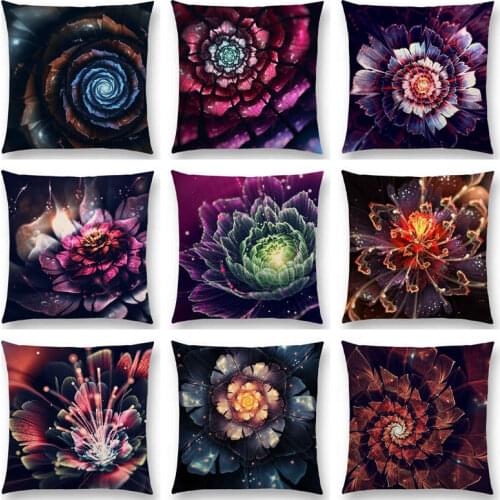 3d Print Gorgeous Virtual Flowers Glaring Bud Dazzle Petals Beautiful Floral Design Colorful Cushion Cover Sofa Pillow Case