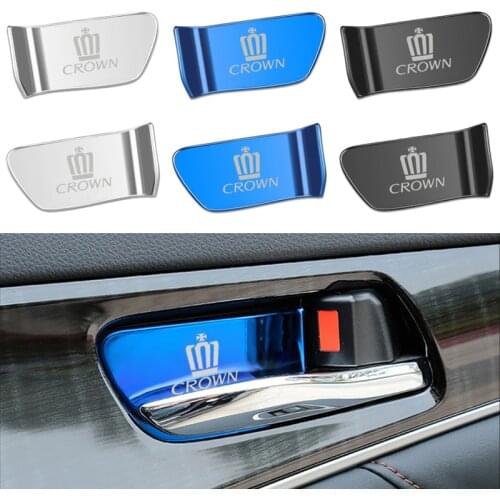 4PCS Car Interior Inner Door Bowl Decoration Cover Door Protection Trim Sticker for Toyota CROWN 2015-2018 Accessories