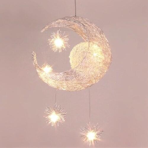 Garden Moon Star aluminum restaurant chandelier personality creative coffee teahouse lamp bedroom study living room porch lamp