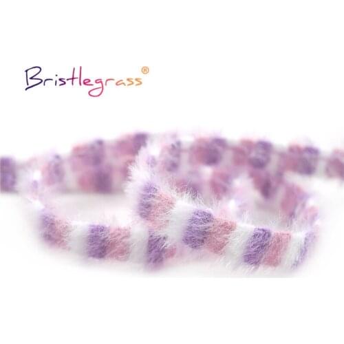 BRISTLEGRASS 5 10 Yard 3/8" 10mm Faux Fur Plush Crochet Lace Trim Decorative Velvet Ribbon Fabric Costume Dress DIY Sewing Craft