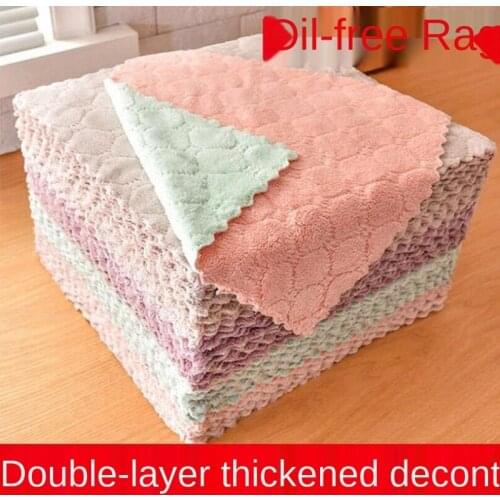 Household Rags Absorb Water and Do Not Shed Hair, Clean Kitchen Supplies, Wipe The Table and Remove Oil, Small Towels