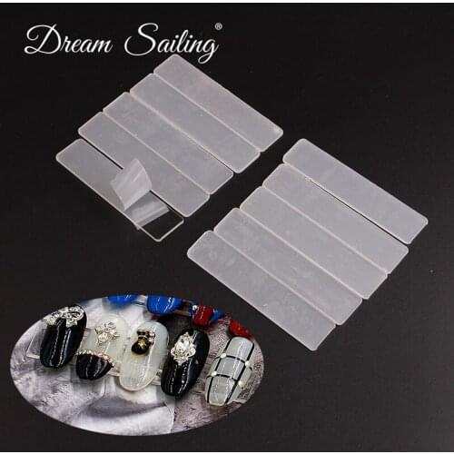 Nail Color Display Acrylic Bar Card 10 Pcs/lot Nail Art Tips Adhesive Display Manicure Practice Tool False Nail Tips Stick