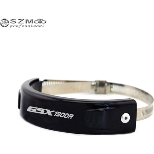 For SUZUKI HAYBUSA GSXR1300 Silencer Round Oval Exhaust Protector Can Cover Motorcycle Accessories 100MM-140MM Protect LOGO