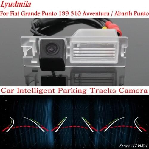 Lyudmila Car Intelligent Parking Tracks Camera FOR Fiat Grande Punto 199 310 Avventura / Abarth Punto Rear View Camera / HD CCD