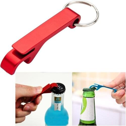 Portable Beer Bottle Opener Keychain Mini Pocket Aluminum Alloy Beverage Remover Kitchen Gadgets Bar Tool