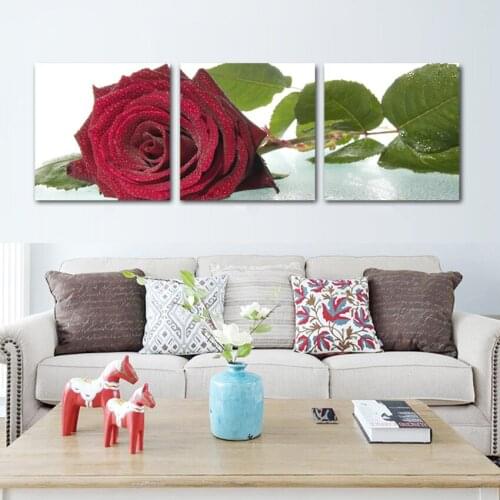 Living Room Wall Painting Wall Art Canvas Mural Living Room Painting Wall Rose Picture Poster And Print Home Decoration K469