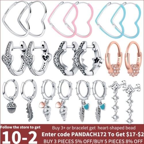 2021 New 100% Real 925 Sterling Silver Emerald Green Multi-Size Round Zircon Earrings For Women Birthday Fashion Jewelry Gift