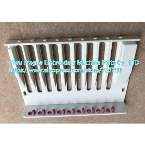 Front Cover Grid Take Up Lever Guide Set 9 needles with upper and lower thread guide for embroidery machine spare parts