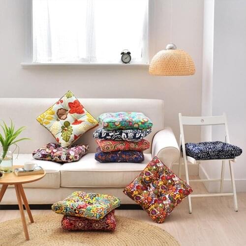 Cotton Linen Thickened Chair Cushion Seat Cushions Throw Pillows 45*45cm Home Office Decor Tatami Seat Cover