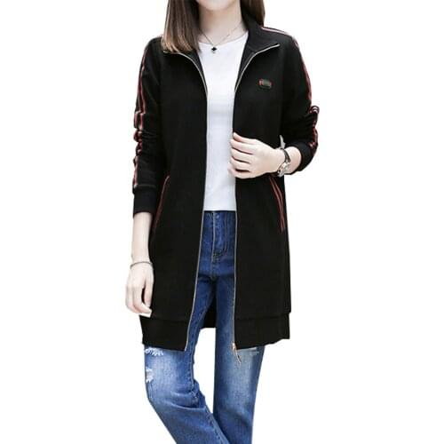 2019 Cotton Casual Zippers Full Top Jaqueta Feminina Inverno Bomber Jacket Casaco New Fat Mm Long A Sweater Baseball Loose Coat