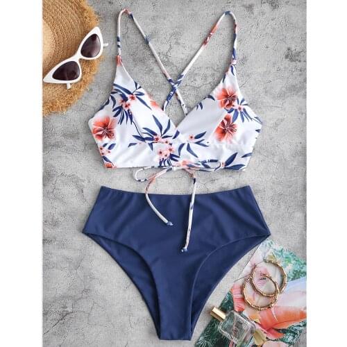 Sexy Bikinis Set Women Swimwear High Waist Push Up Two Piece Brazilian Thong Swimsuit Female Bandage Bathing Suit Beachwear