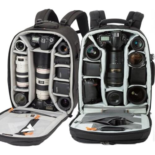 Genuine Tripod Lens Photo Camera Bag Lowepro Pro Runner BP 450 AW II Digital SLR Laptop 17" photography Backpack with raincover
