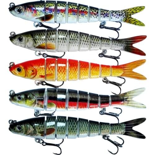 10-26g Top Fishing Lures 135mm 1oz Jointed minnow Wobblers ABS Body with Soft Tail SwimBaits soft lure for pike and bass