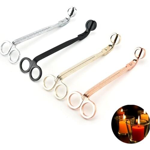 Candle Wicks Trimmer Stainless Steel Wicks Cutter Scissors Candle Accessory for Candle-Lover, Black, Gold, Silver, Rose Gold