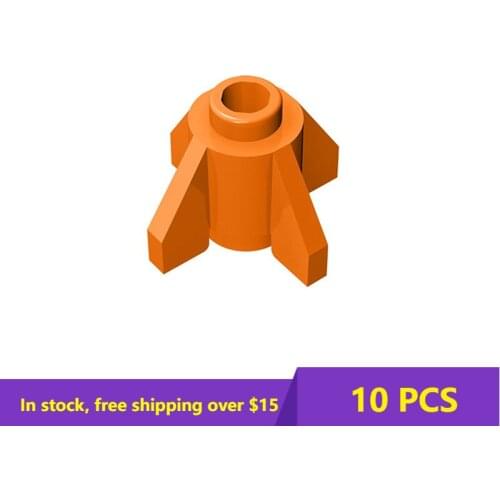 10PCS MOC Bricks 4588 Rounded Corners 1 X 1 Finned Brick for Building Blocks Parts DIY Bricks Bulk Model Educational Parts Toys