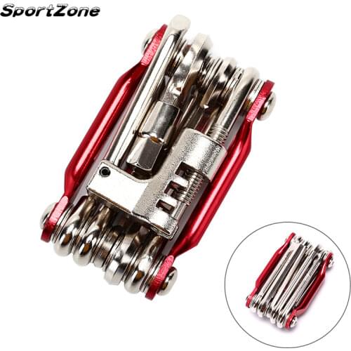 11 in 1 Multifunctional Bike Bicycle Repair Tools Kit Set Folding Hex Wrench Tool Portable Mountain Cycling Repairing Equipments