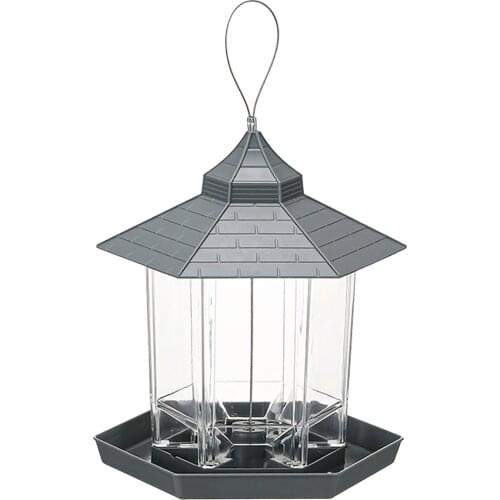 1L Wild Bird Feeder Squirrel Proof Garden Seed Food Tree Hanging Container