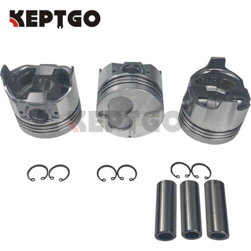 3LB1 Piston STD With Clip & Pin kit for Isuzu engine Sumitomo loader HITACHI EX55 IHI Mini-Excavator loader 8-97034-574-0