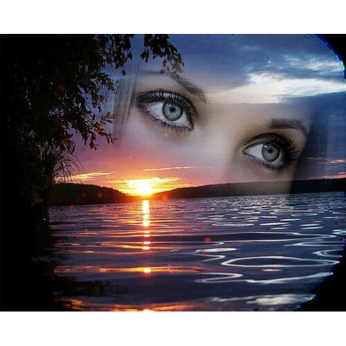 5D DIY Diamond Painting "Landscape Sunset " Embroidery Full Round Diamond Cross Stitch Rhinestone girl Mosaic Painting Decor