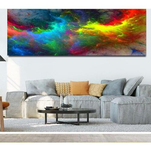 Abstract Art Canvas Painting Colorful Clouds Modern Pictures Big Size Canvas Prints And Poster Wall Art Decor No Frame