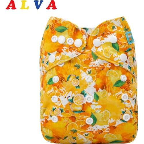 Alvababy One Size Pocket Cloth Diapers Baby Reusable Nappy with 1pc Reusable Insert