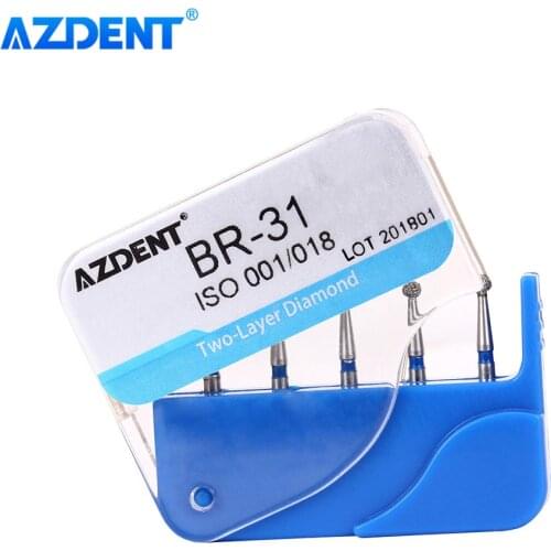 Dental Diamond Bur BR-31/SF-41/BR-40/FO-32 Two Layer diamond for High Speed Handpiece FG 5pcs/box