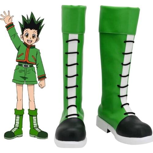 Hunter × Hunter Gon Freecss Cosplay Boots Green Shoes Custom Made Any Size