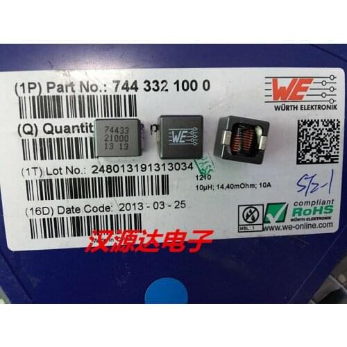 7443321000 Chip high-current inductors 1210-10UH 10A 12X11X10MM