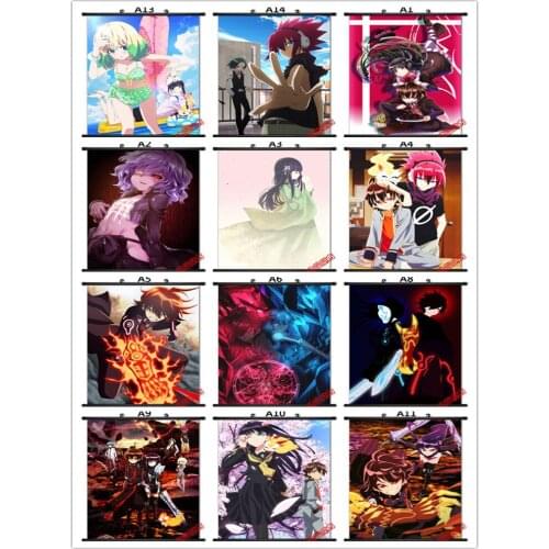 Coscase Anime Twin Star Exorcists Enmadou Rokuro Adashino Benio Mayura Otomi Home Decor Wall Scroll Poster Decorative Picture