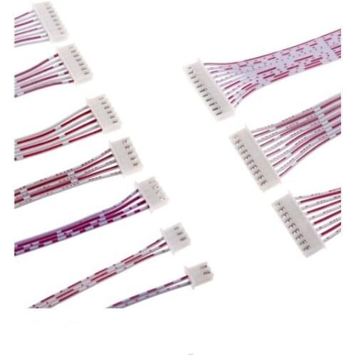 Double head male to male XH 2.54mm Wire Cable Connector 2/3/4/5/6/7/8/9/10 Pin Pitch Plug with 30cm Flat Cable Wire