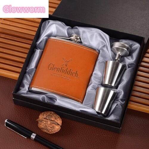 New Style 7oz Stainless Steel Hip Flask Set With 1 Funnel and 2 Cups Whiskey Wine Flagon Bottle Travel Drinkware For Gifts