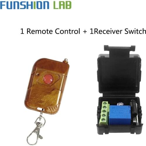 FUNSHION Remote Control 433Mhz DC12V 1CH RF Relay Receiver 433mhz Transmitter For Remote Control Switch Garage Gate Door Motor