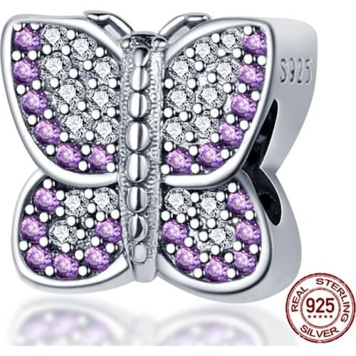 Hot Sale 100% Real Sterling Silver Butterfly Beads Fit Original Bracelet For Women Making Fashion Jewelry Gift 2020 New