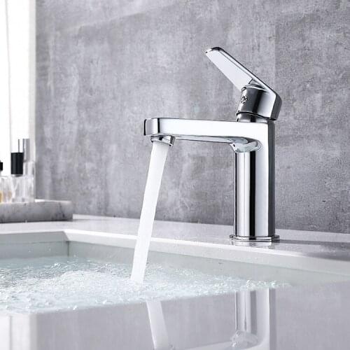 Chrome plated Brass bathroom sink faucet Classical Good Quality Cold hot water Basin mixer faucet Copper bath tap