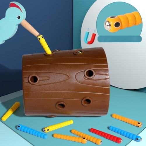 1Set Magnetic Catch and Feed Game for Fine Motor Skill Training Montessori Toy