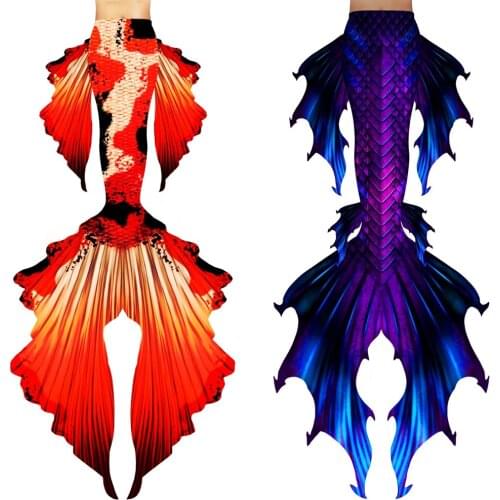 Custome Mermaid Tail Swimable Mermaid Tails with Monofin for Swimming Girls Mermaid Tail Adult Woemen Swimsuit Cosplay Custome